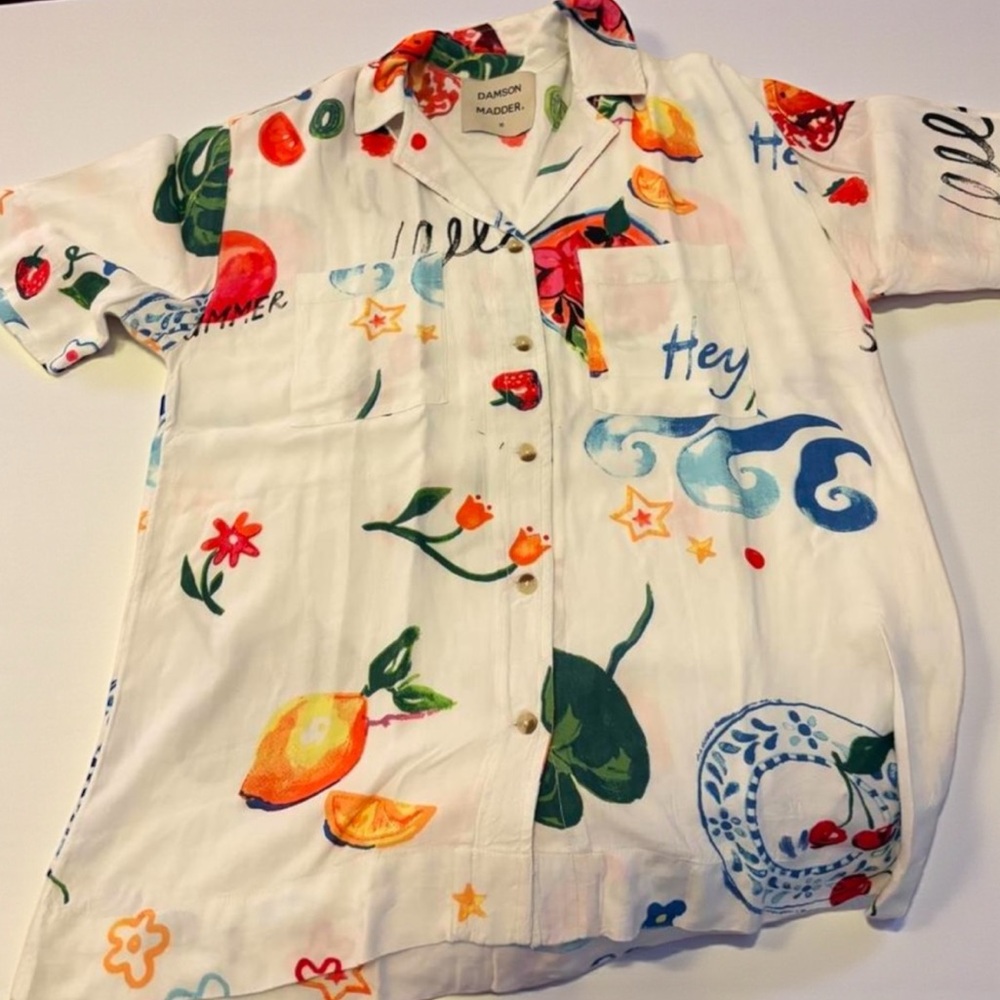 Damson Madder Chlo Beach Calypso Pocket Shirt in Picnic UK 10 / US 6 - Picture 5 of 14